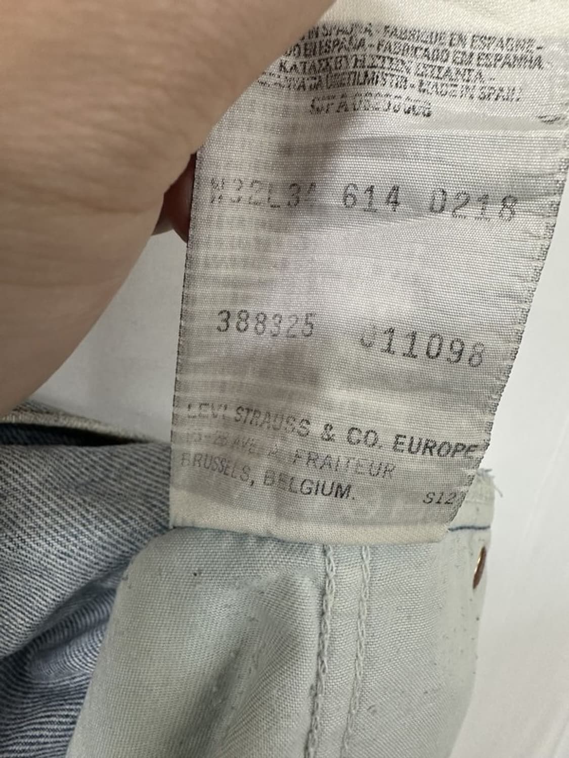 [W32L34] LEVI'S 리바이스614 90s UK 빈티지 오렌지탭 상품이미지8