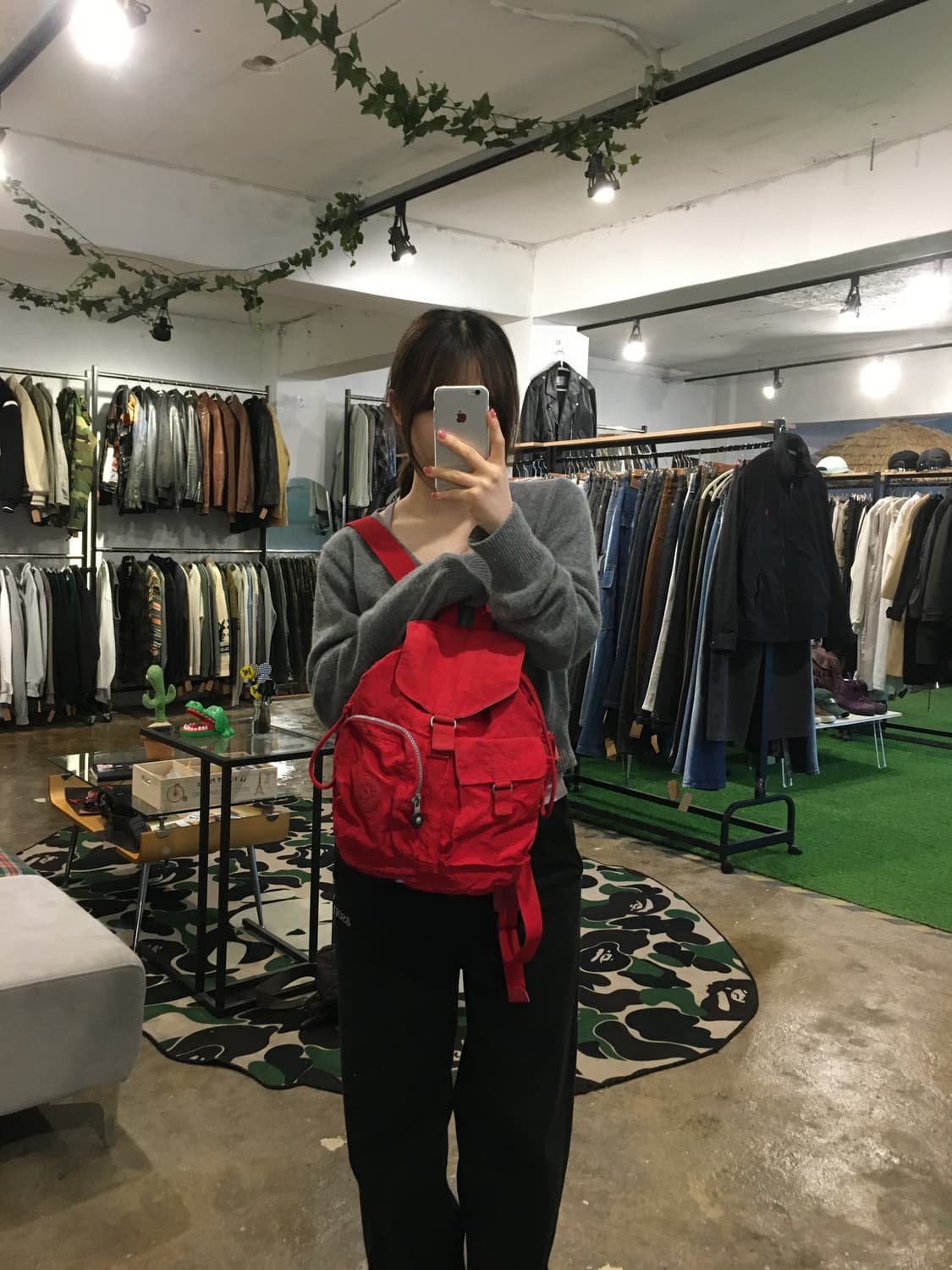 키플링 복조리 백팩 레드 상품이미지4