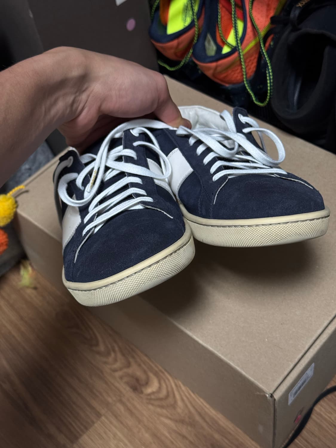 Saint Laurent 다크 블루 스웨이드 스니커즈 260 41 상품이미지5