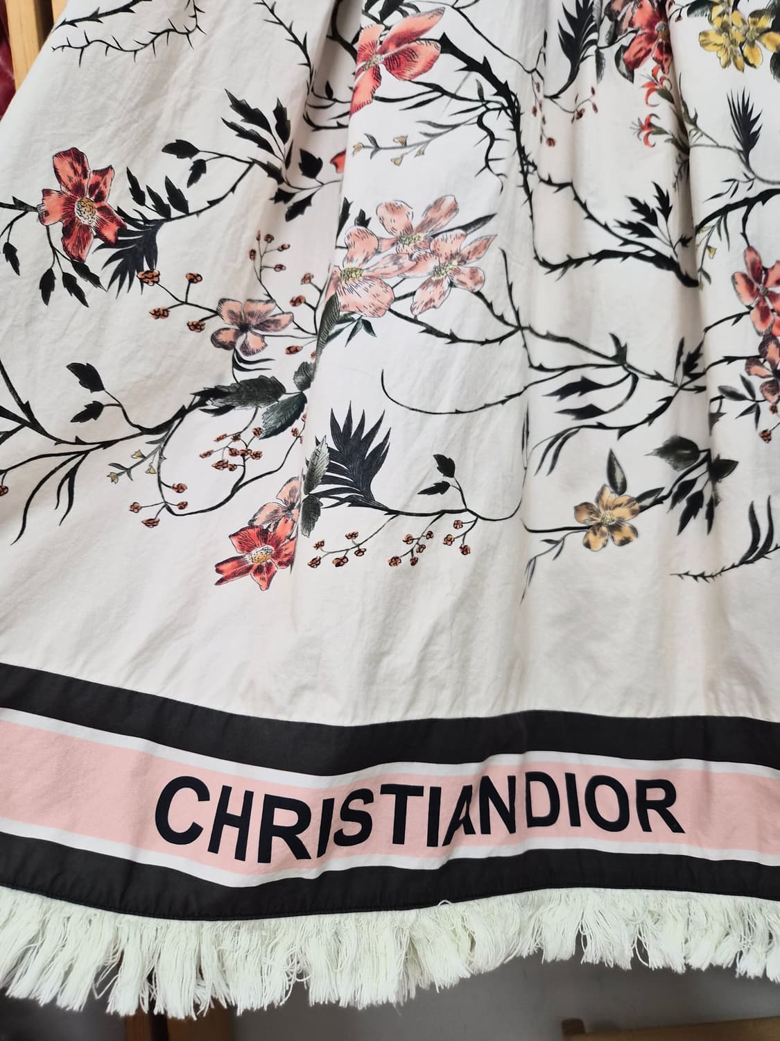 시스템 린넨니트. 레터링 플라워 스커트 상품이미지8