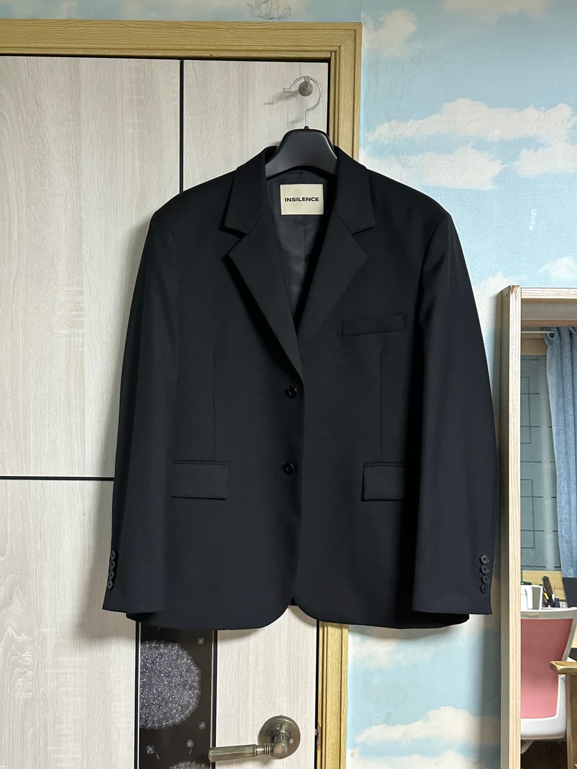 (L) 인사일런스 오버사이즈 울 블레이저 BLACK 상품이미지2