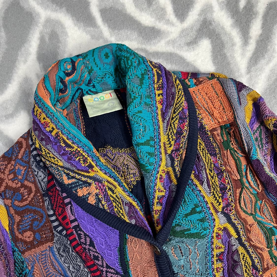 [Coogi] 쿠지 숄카라 크롭 케이블 가디건 상품이미지2