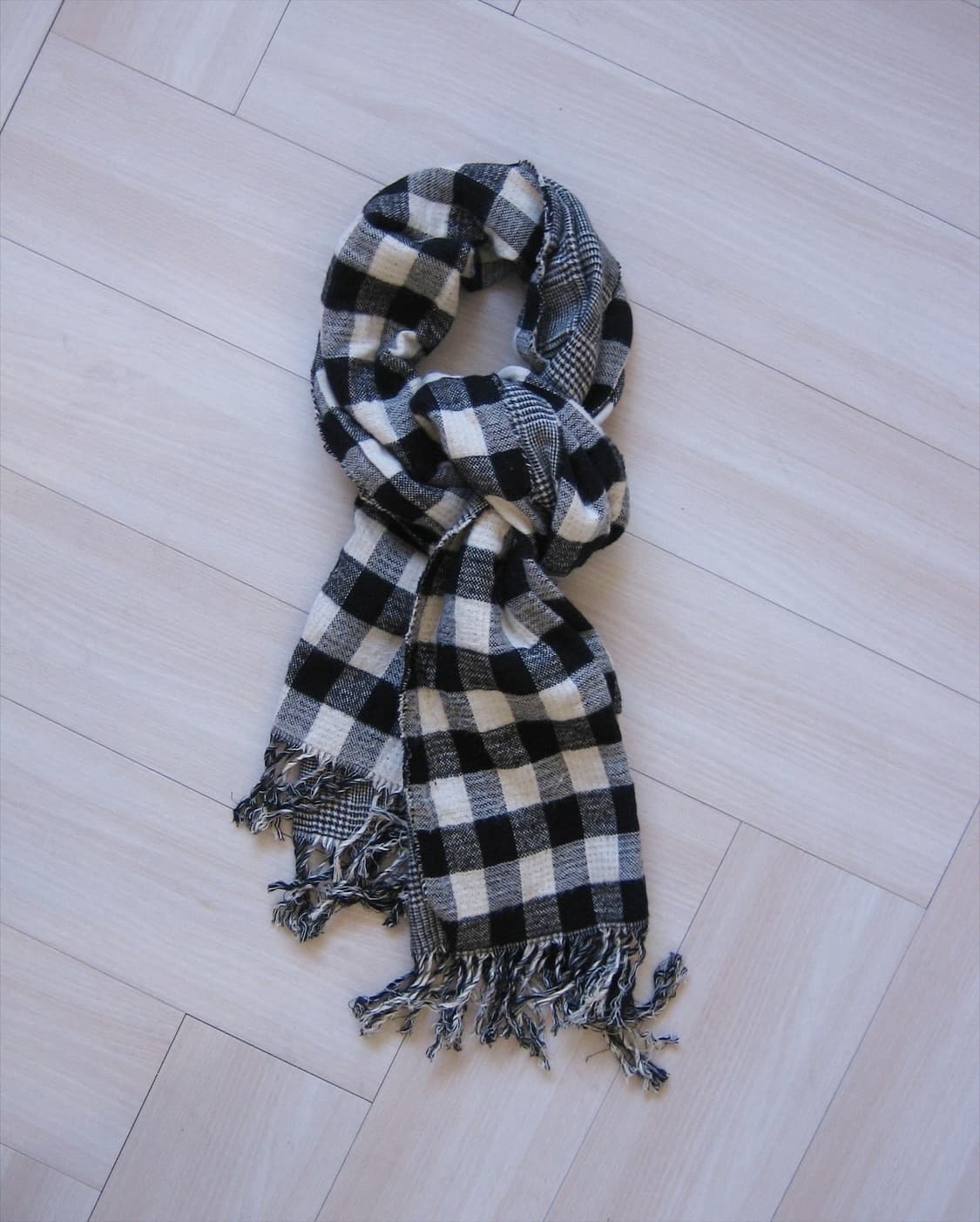 [Vintage] two tone check muffler 상품이미지1