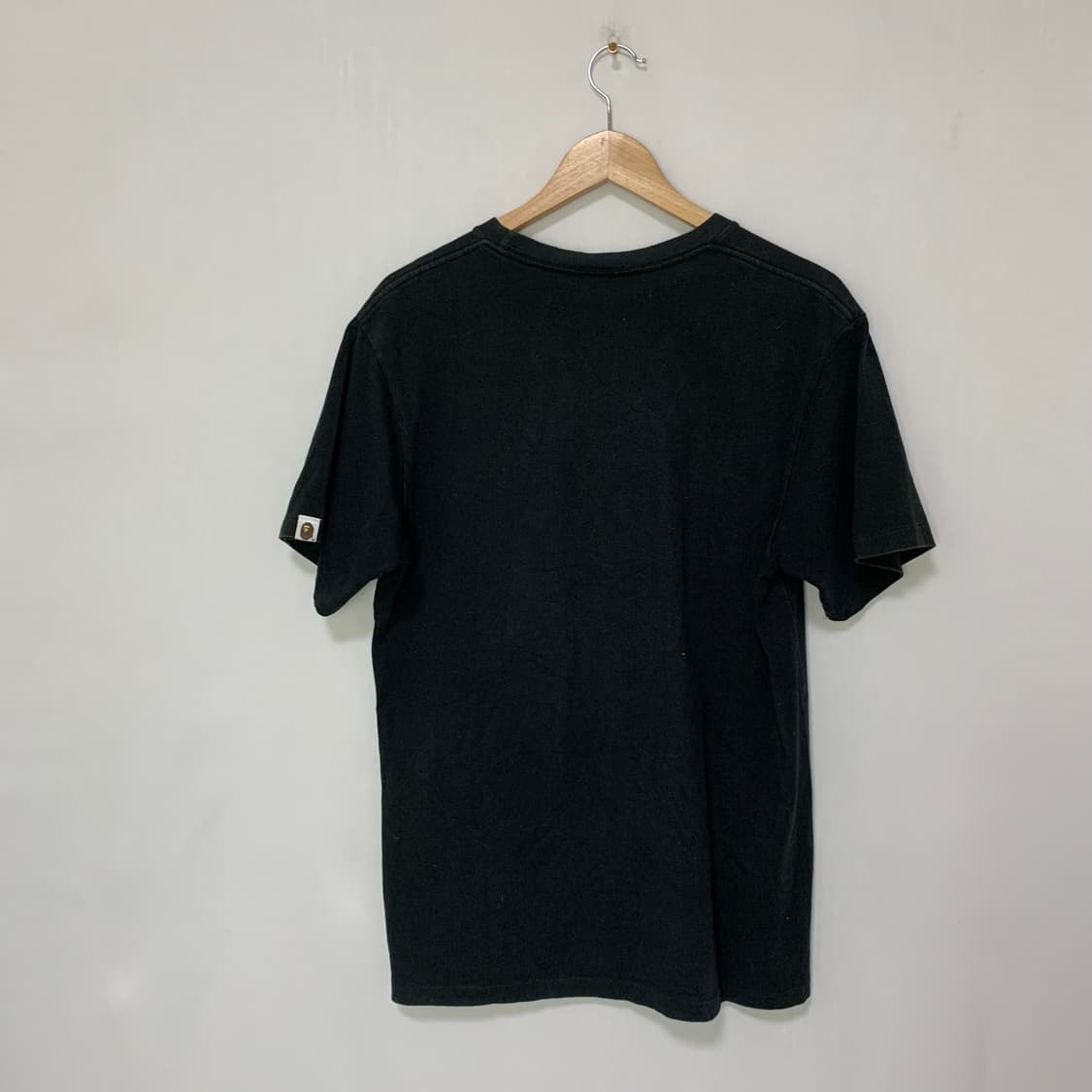 베이프 프린팅 블랙 베이직 반팔 티셔츠 L 빈티지 남녀공용 상품이미지6