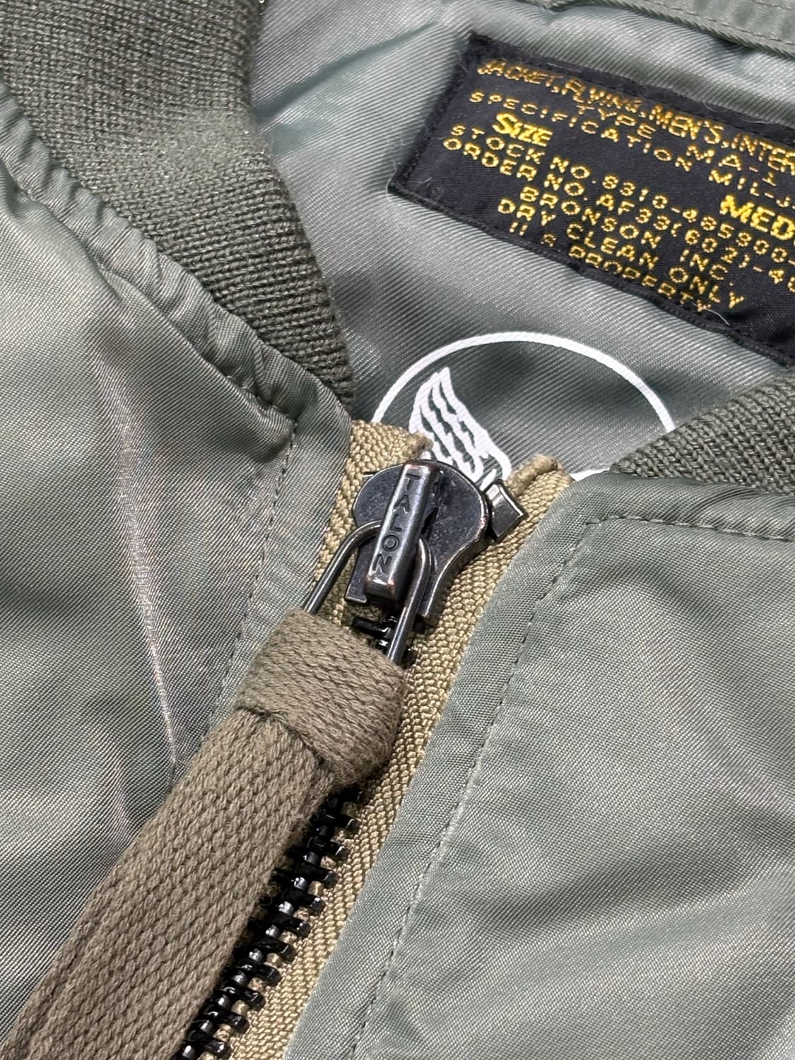 브론슨 MA-1 항공점퍼 자켓 M 사이즈 상품이미지4