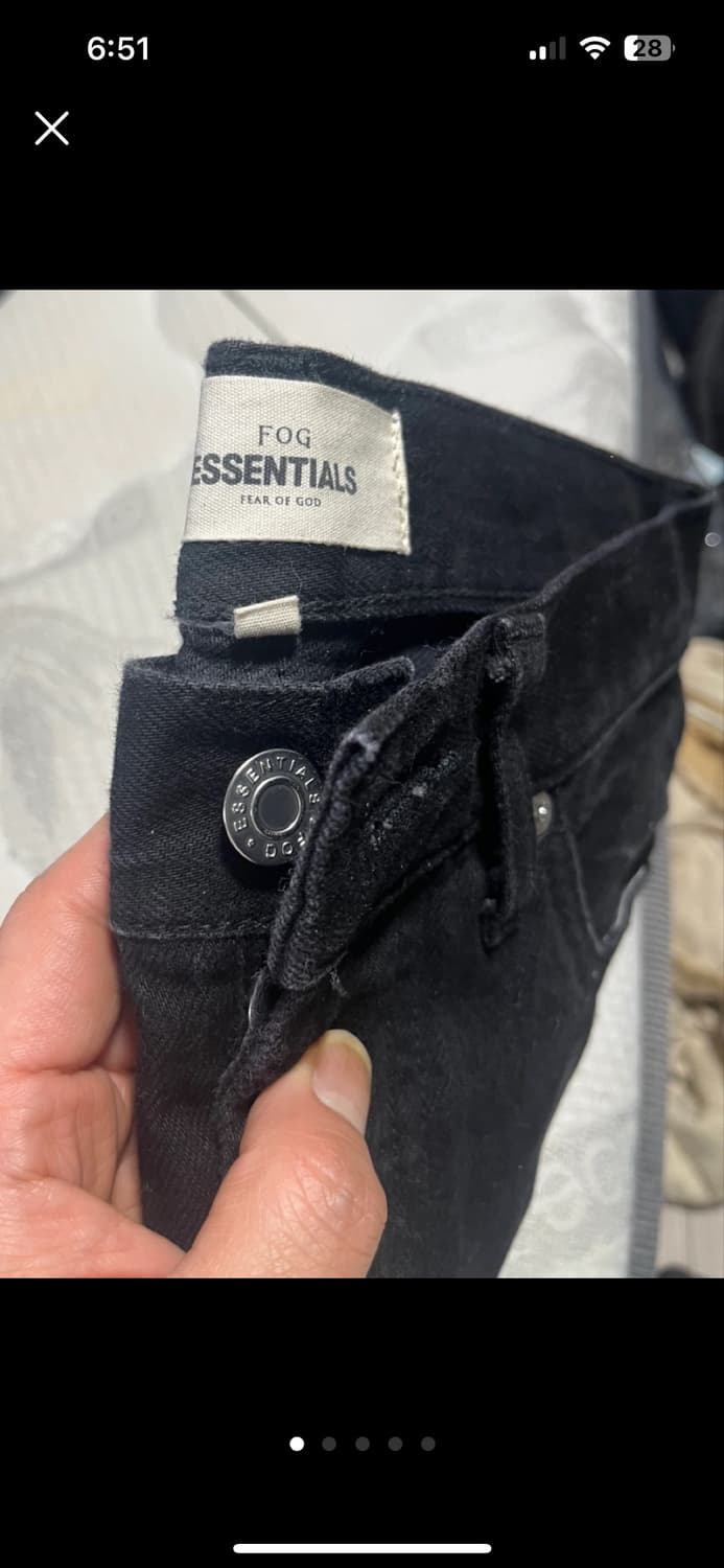 [재당근]피오갓 에센셜블랙 라이더 데님 28+로테 김현우 바지 상품이미지5