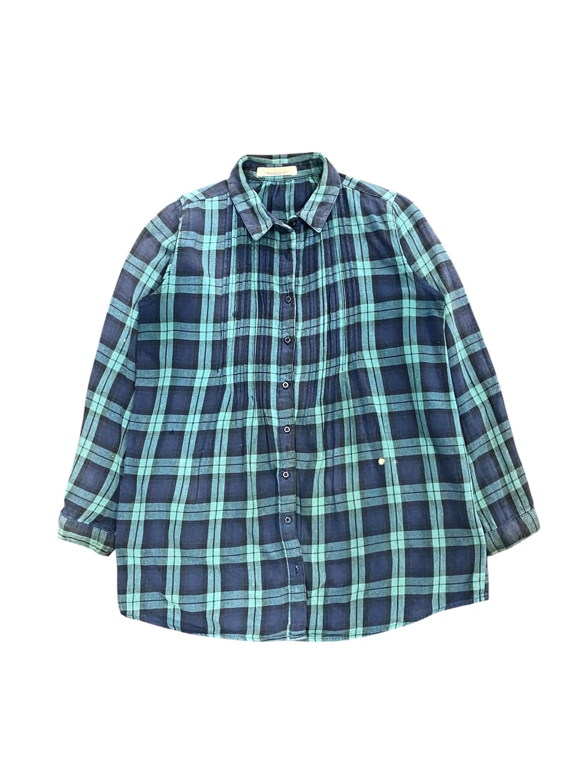 Lee prest 셔링 디테일 체크셔츠 상품이미지1