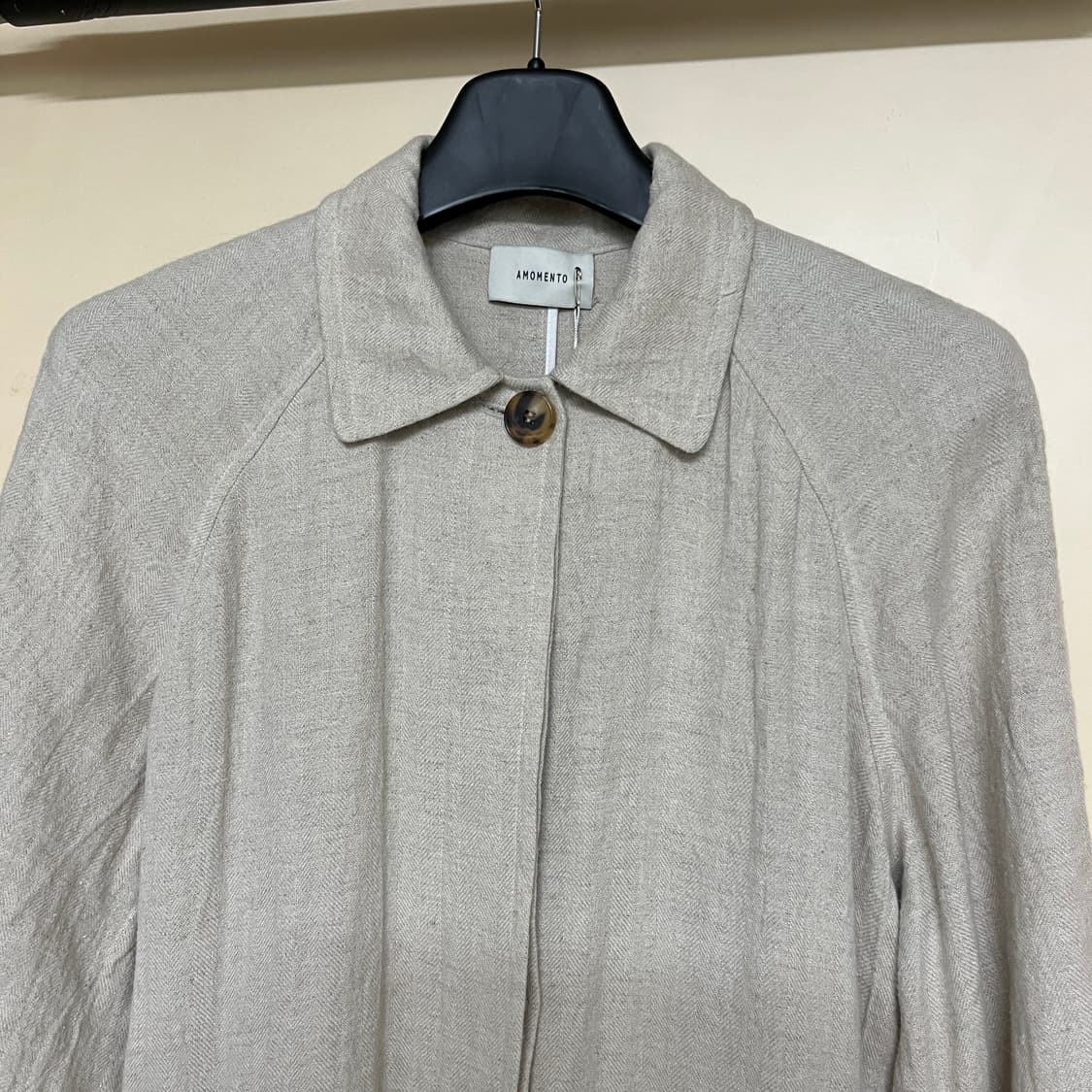 [OS] 아모멘토 린넨 싱글 트렌치코트 amomento 상품이미지5