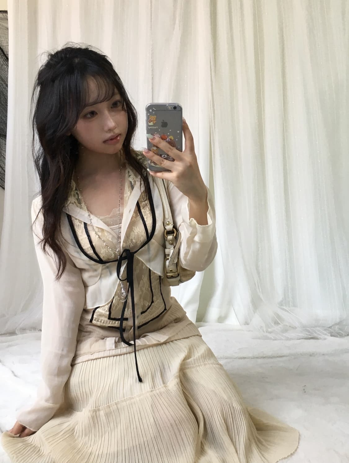 빈티지 베이지 로얄 페어리 레이스 코디세트 상품이미지3
