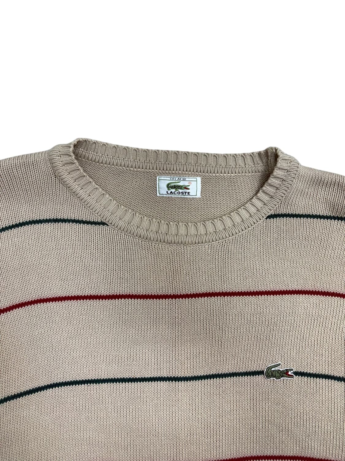 라코스테 스트라이프 니트 베이지 상품이미지4