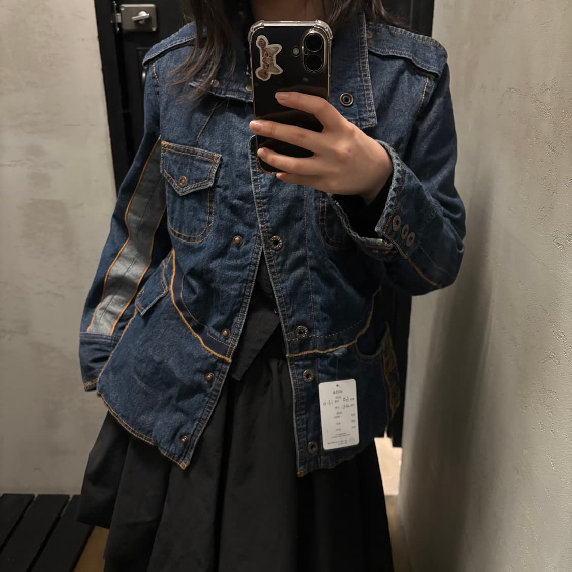 오일릴리 플라워 자수 패치워크 데님자켓 상품이미지2