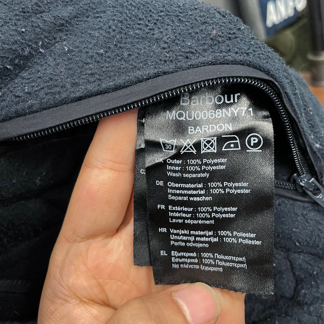 바버 코듀로이 넥 누빔 안감 투웨이 집업 퀼팅 자켓 인터네셔널 상품이미지8