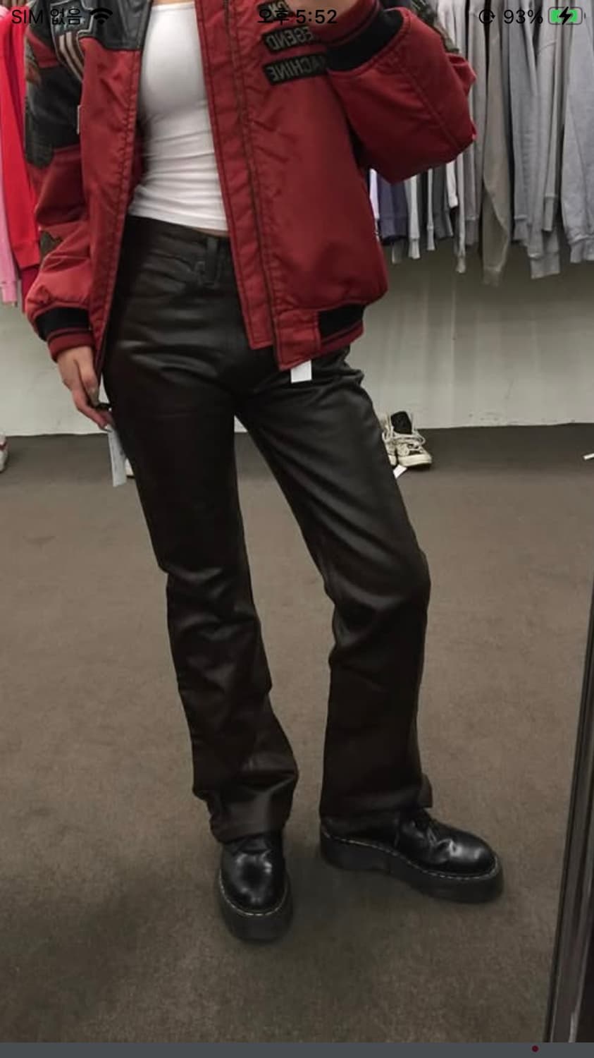 코팅 부츠컷 팬츠 다크 브라운 상품이미지7