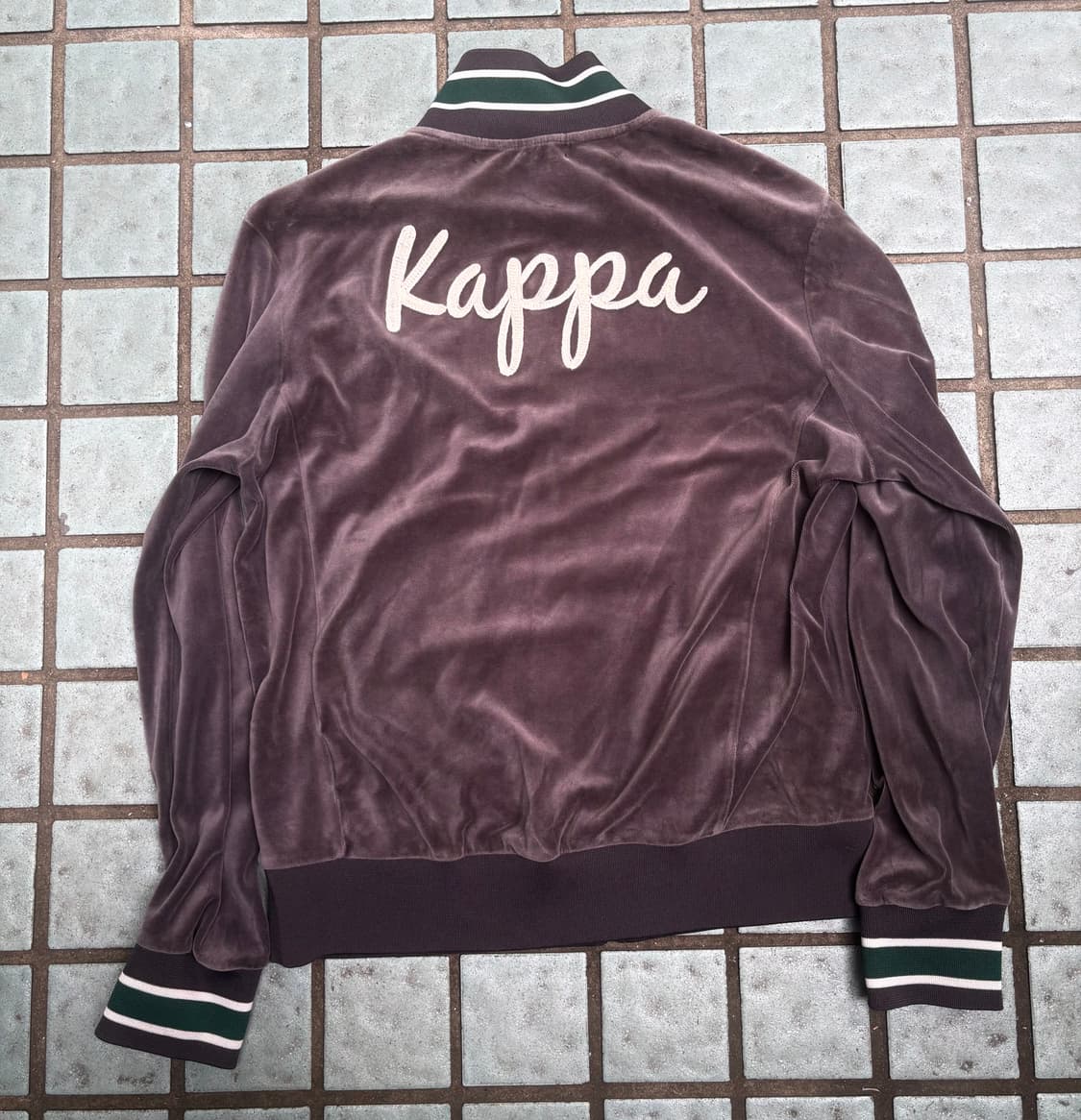 카파 벨벳 브라운 트랙 자켓 xl 상품이미지2