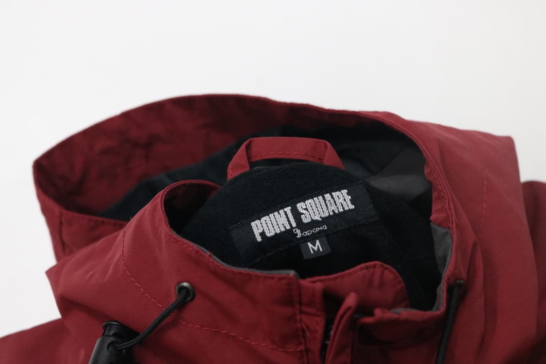 포인트스퀘어 빈티지 리플렉티브 라인 버건디 후드 윈드브레이커 (M) 상품이미지6
