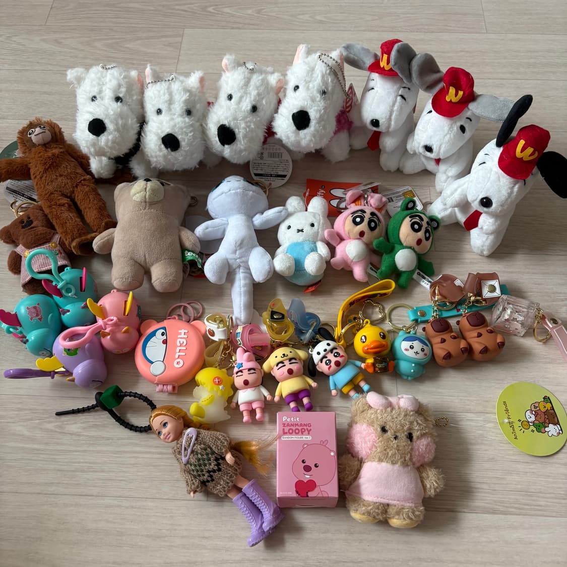 인형 짱구 미피 피규어 키링 (새상품) 상품이미지1