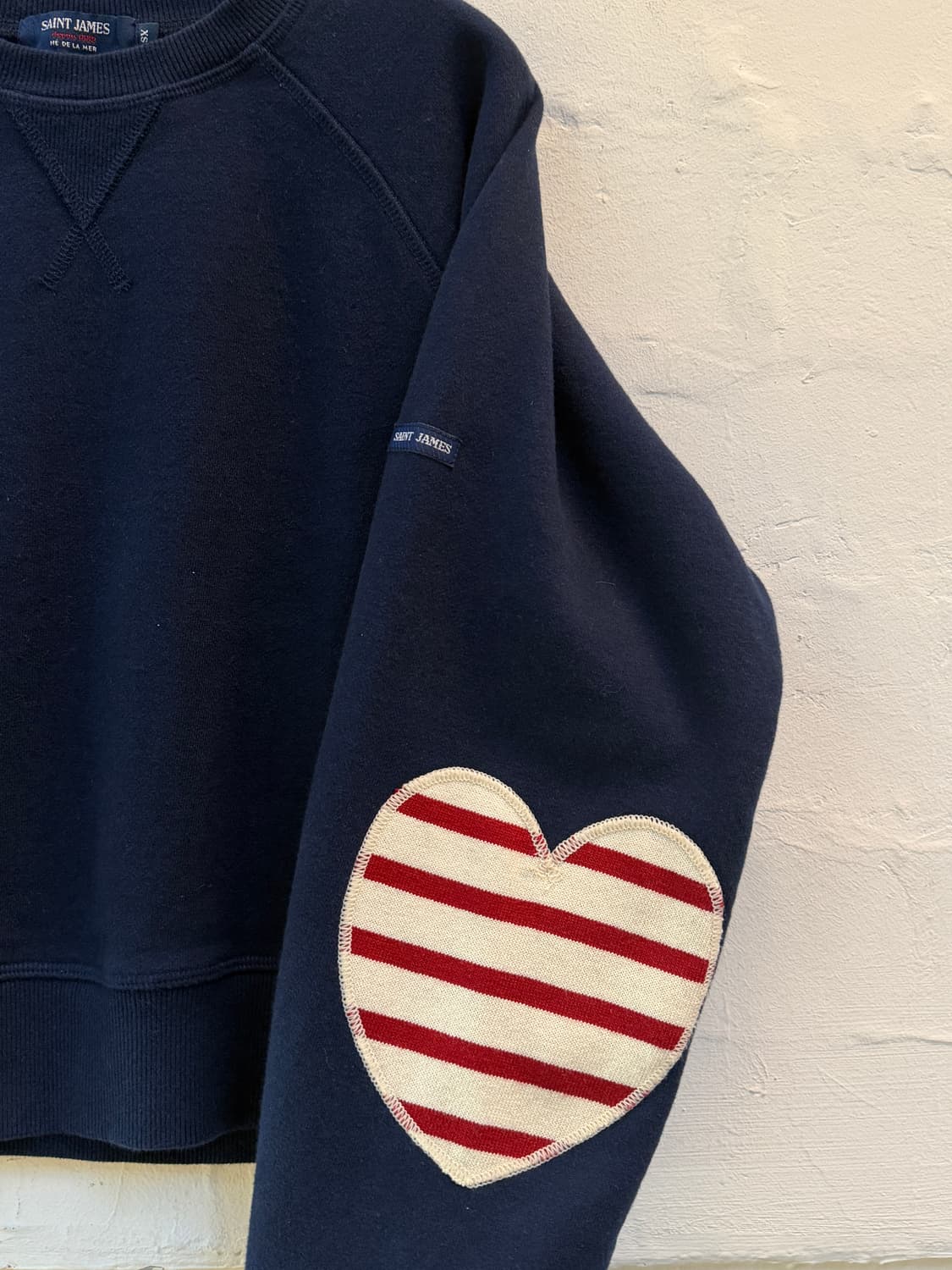 Saint James 세인트제임스 봉봉쁘띠 하트패치 맨투맨 XS 상품이미지3