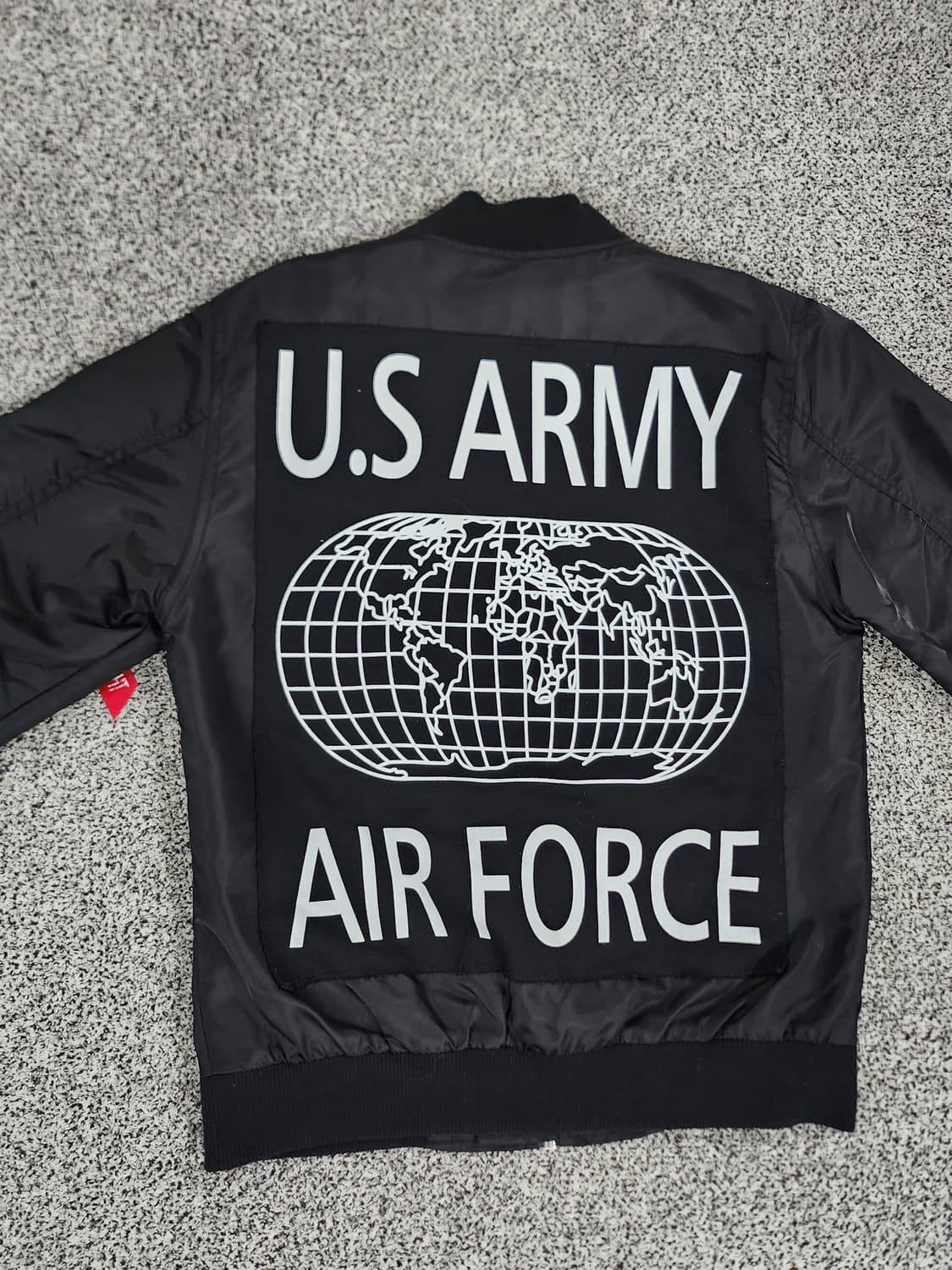 유니크한 패치 디테일! 블랙 MA-1 항공점퍼 -L 상품이미지8