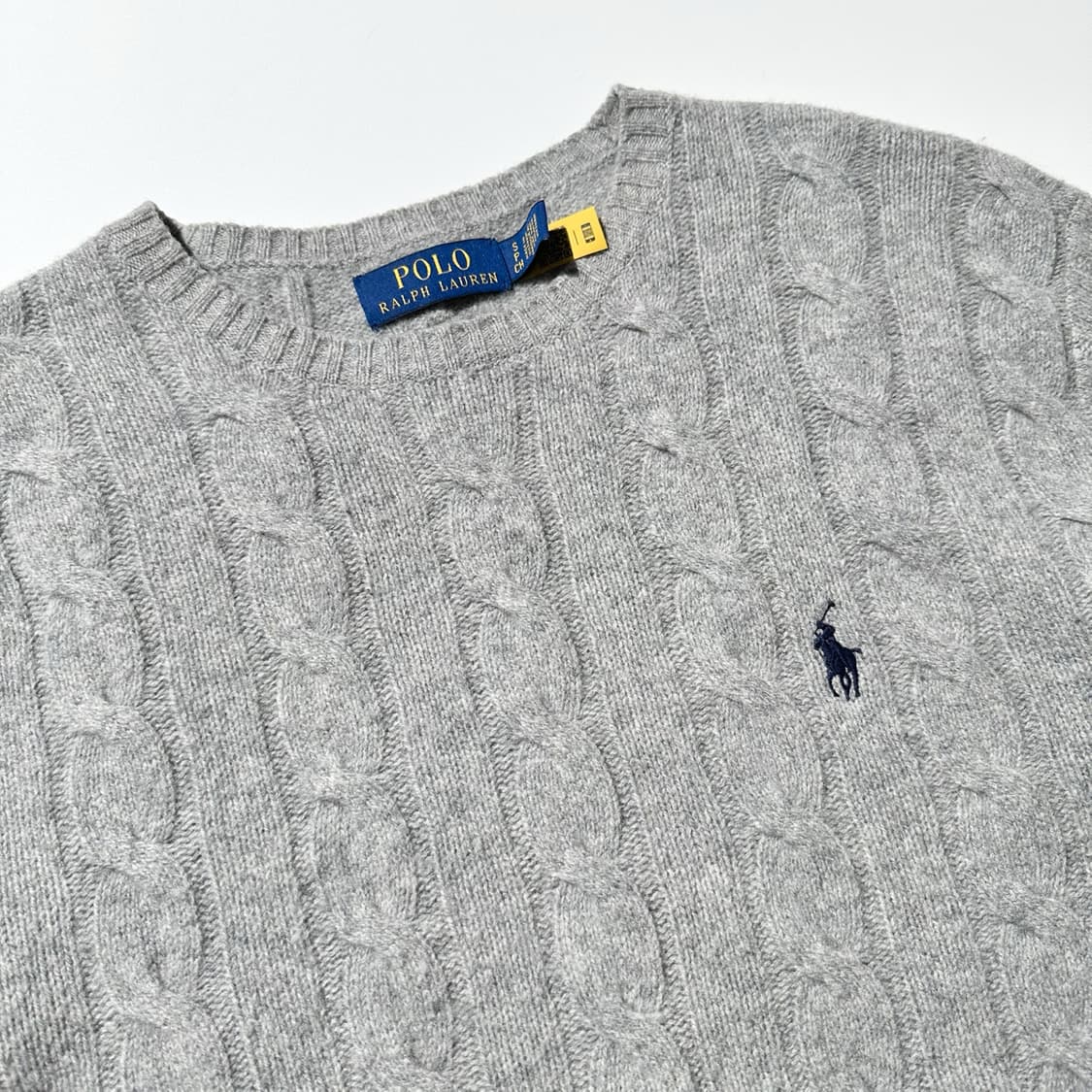 23fw 폴로 랄프로렌 케이블 울 라운드 니트 (신형QR) 상품이미지3