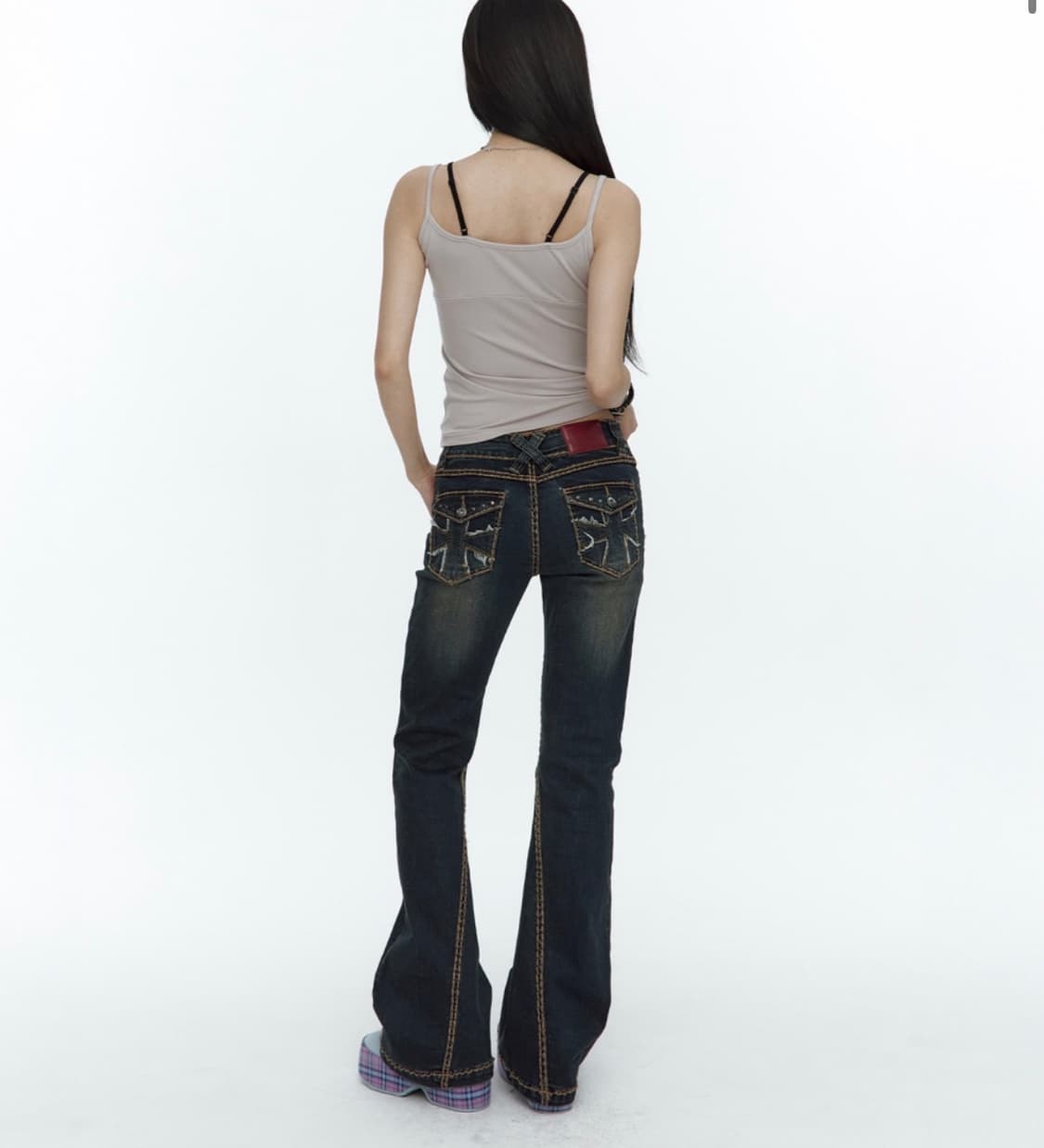 러프넥 Bold Stich BootCut Denim Blue 부츠컷 데님 상품이미지2
