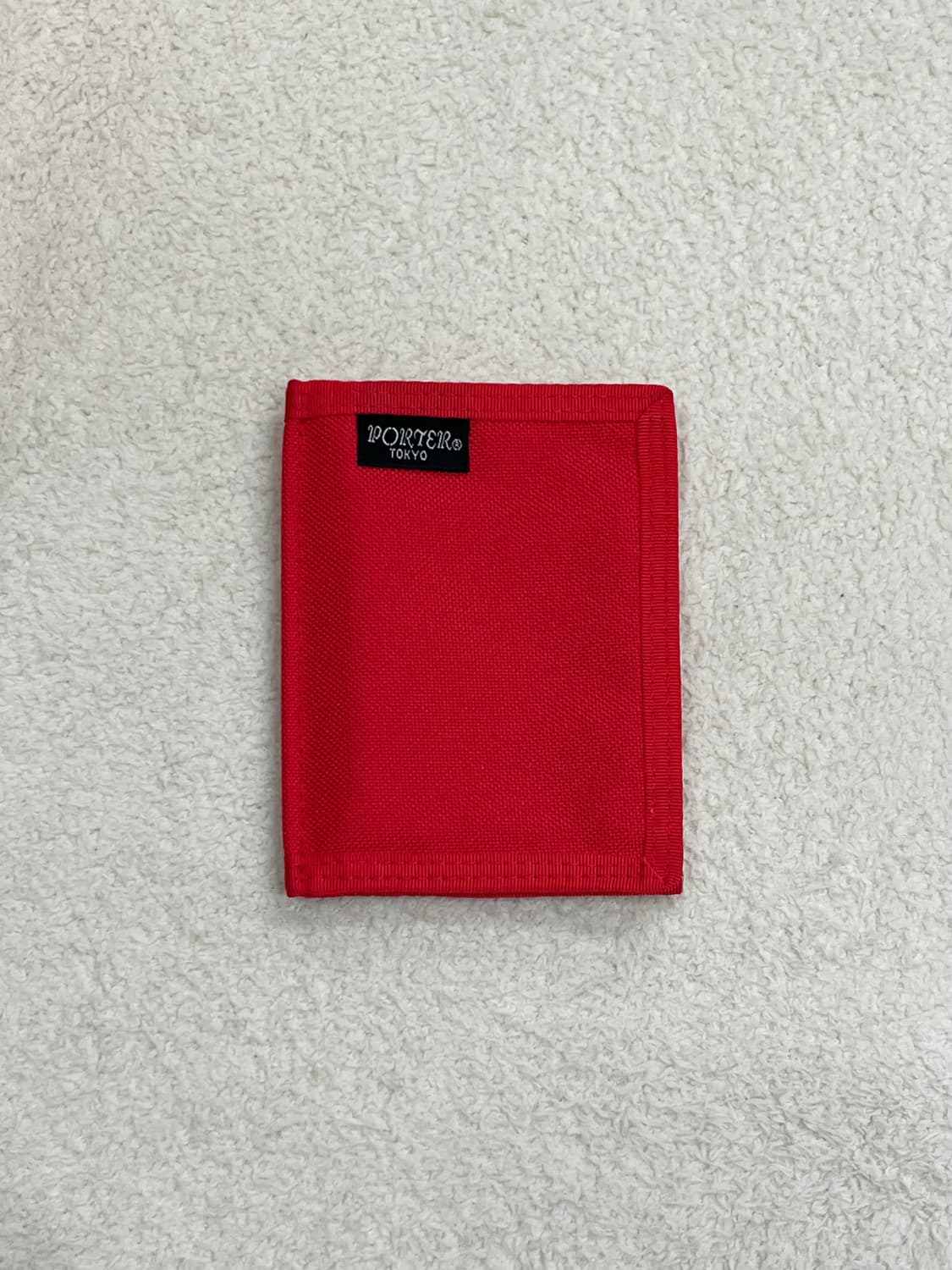 PORTER 포터 아웃사이드 라벨 지갑 레드 상품이미지1
