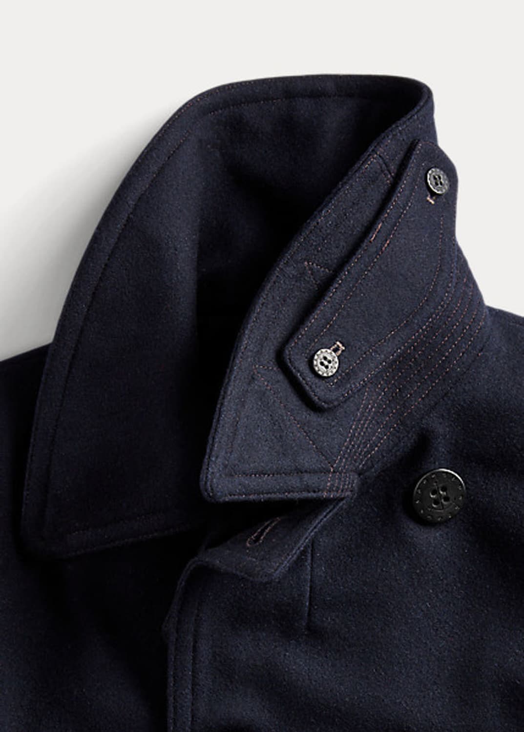 폴로 더블알엘 RRL 레더 가죽 트림 피코트 자켓 Leather-Trim 상품이미지4