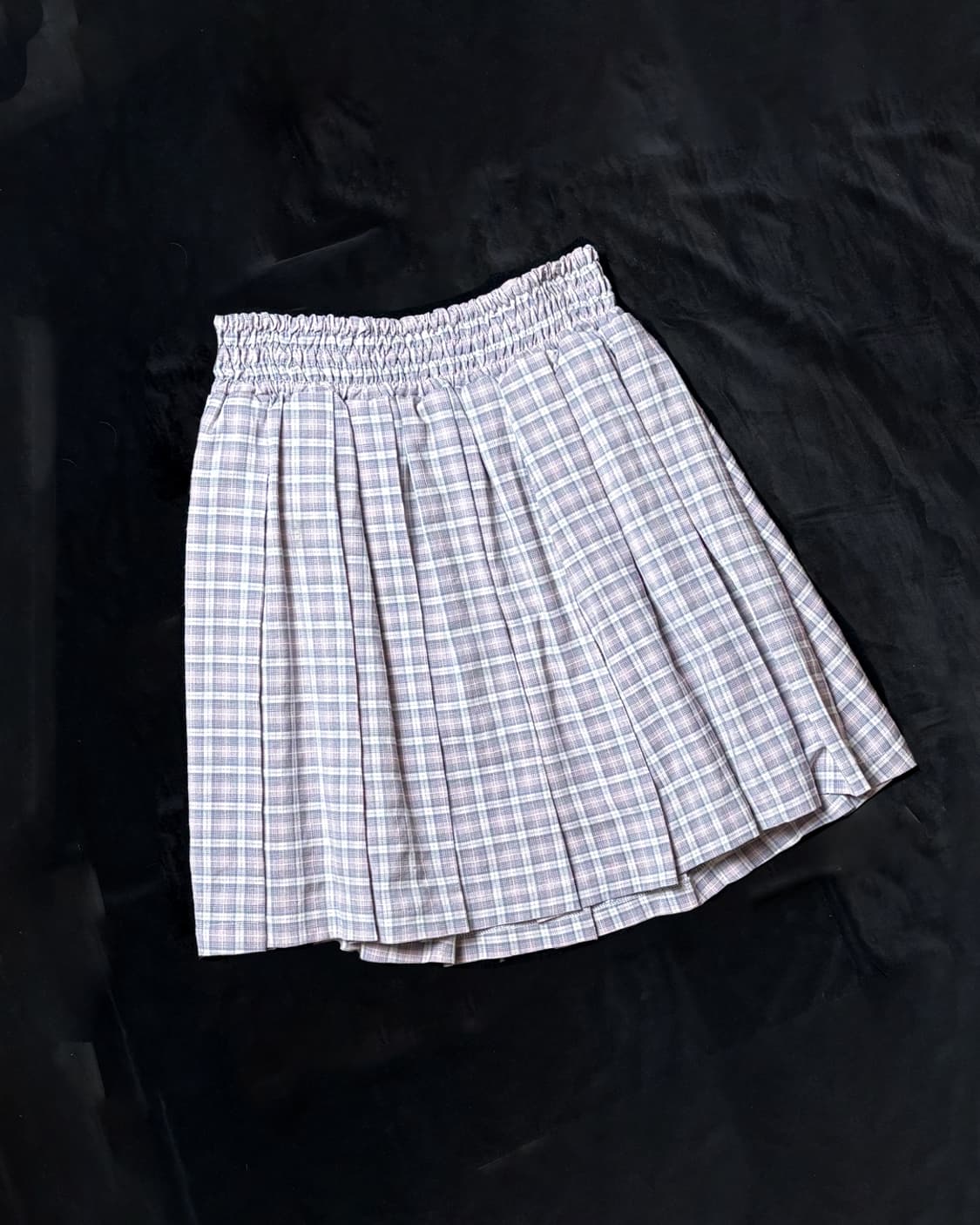 일본빈티지 클래식 플레어 체크 스커트 상품이미지2