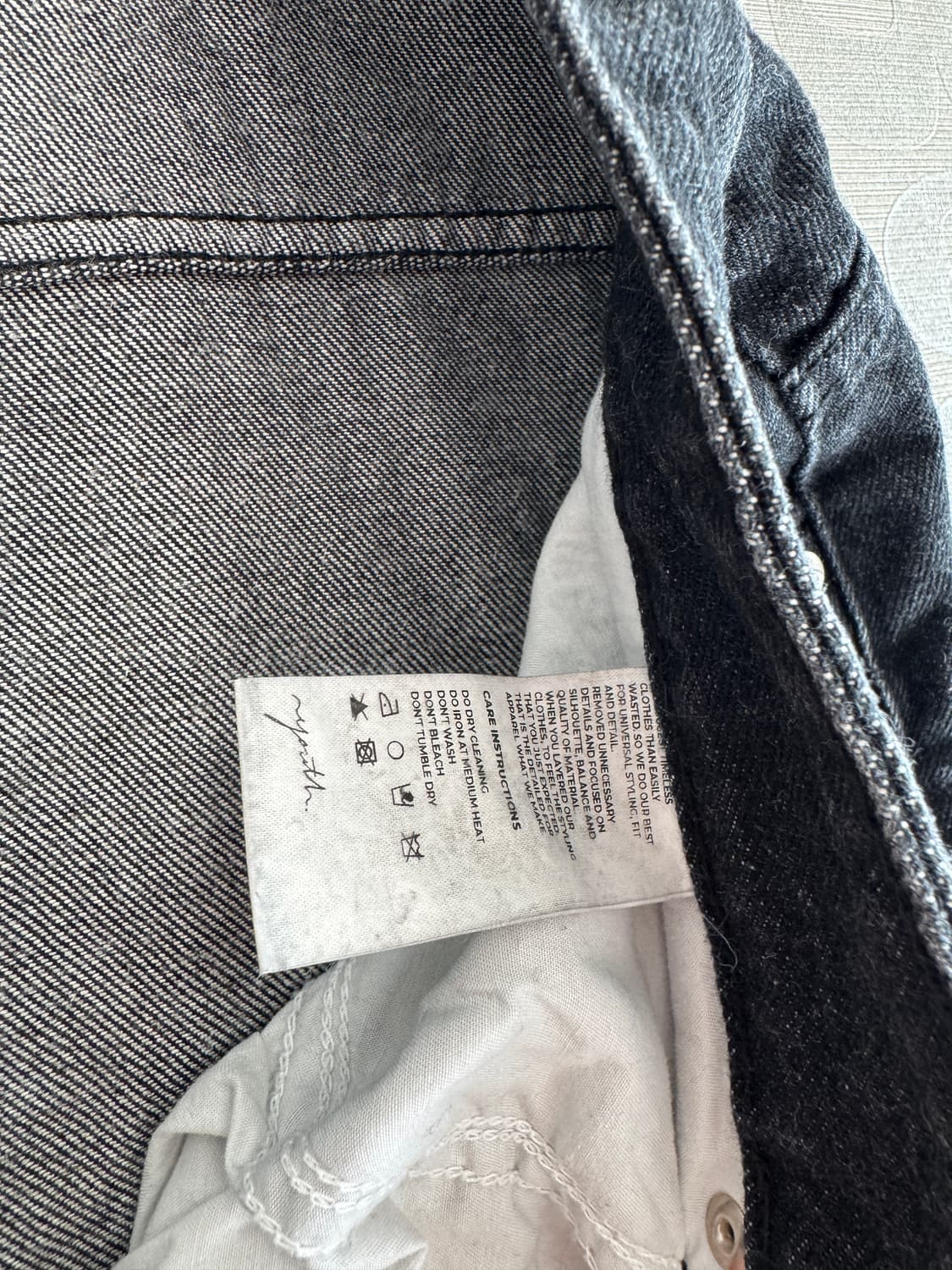 Youth 유스 Wide Denim 와이드 데님 흑청 팬츠 바지 L 상품이미지7