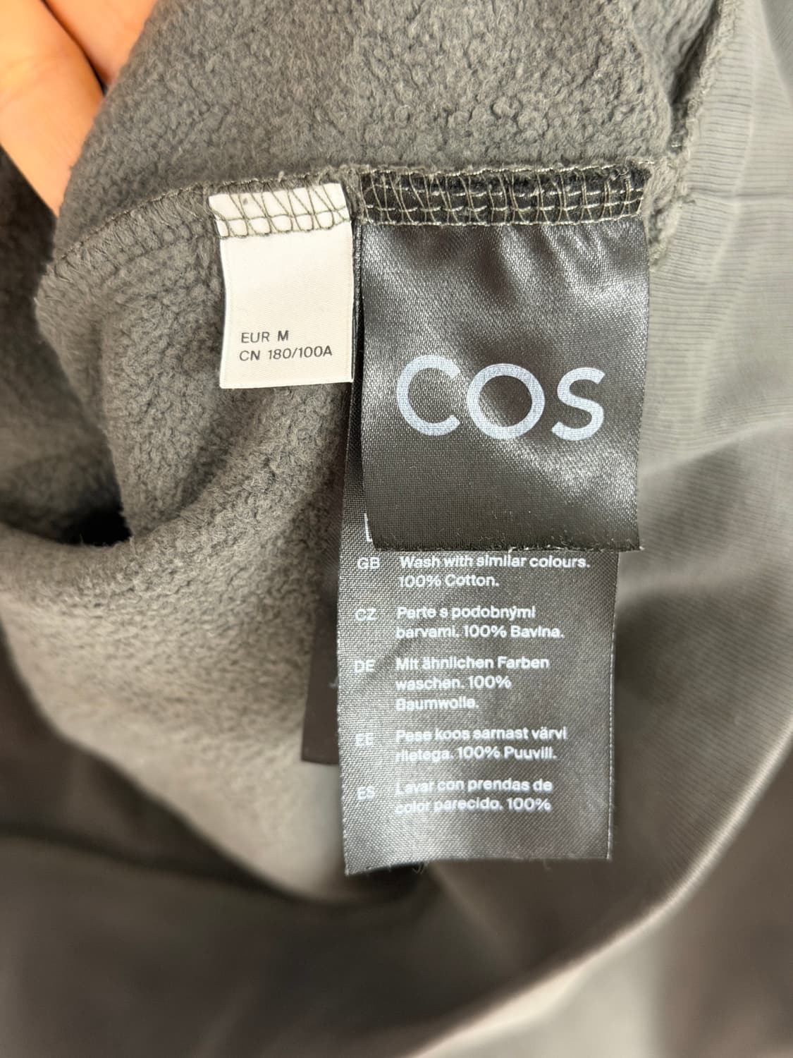 COS 코스 남성 다크카키 기모맨투맨 M 상품이미지5