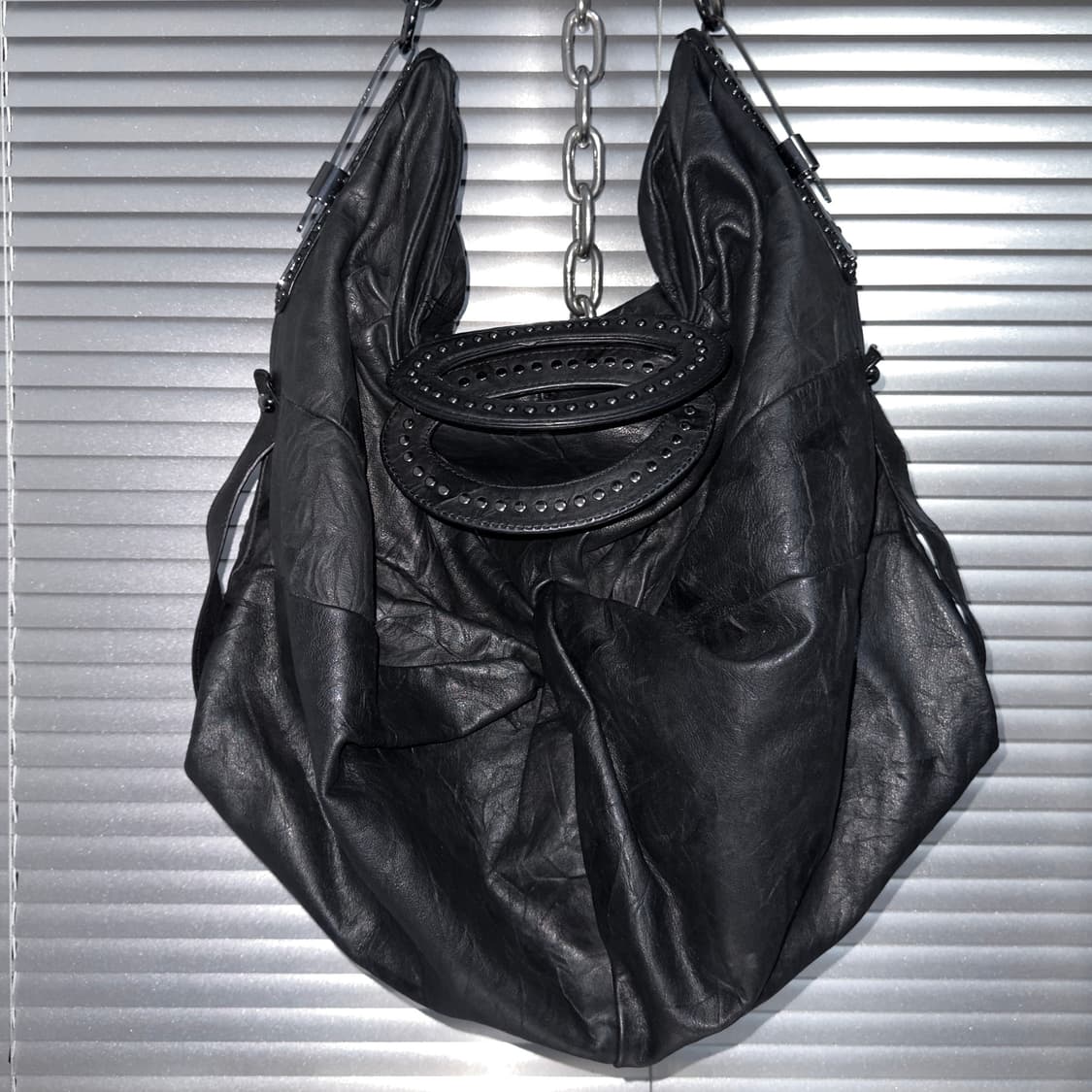 00s 게스 XL 레더 노트 퍼스 가방 상품이미지4