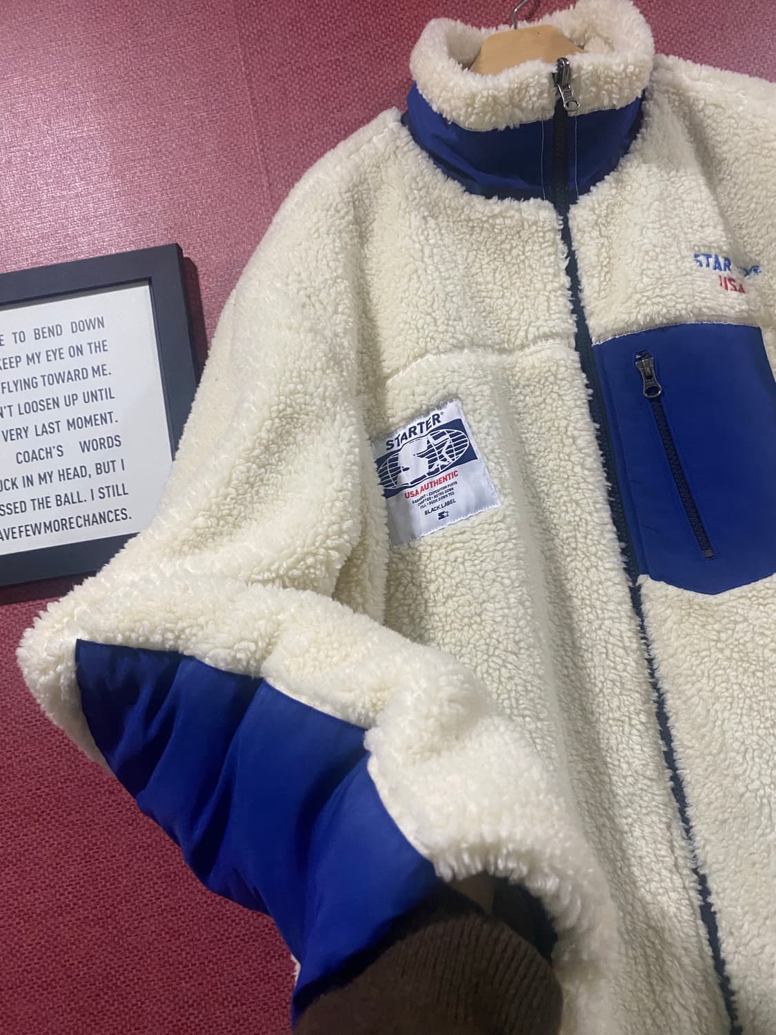 스타터 양면 롱 플리스 자켓 아이보리 상품이미지3