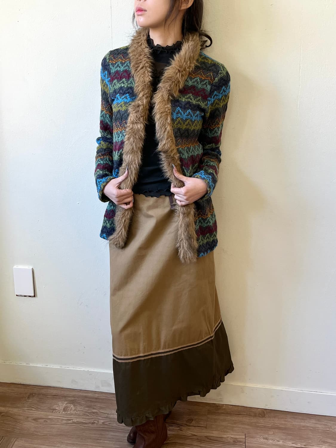 ANDISSTION 퍼 하트 가디건 상품이미지4