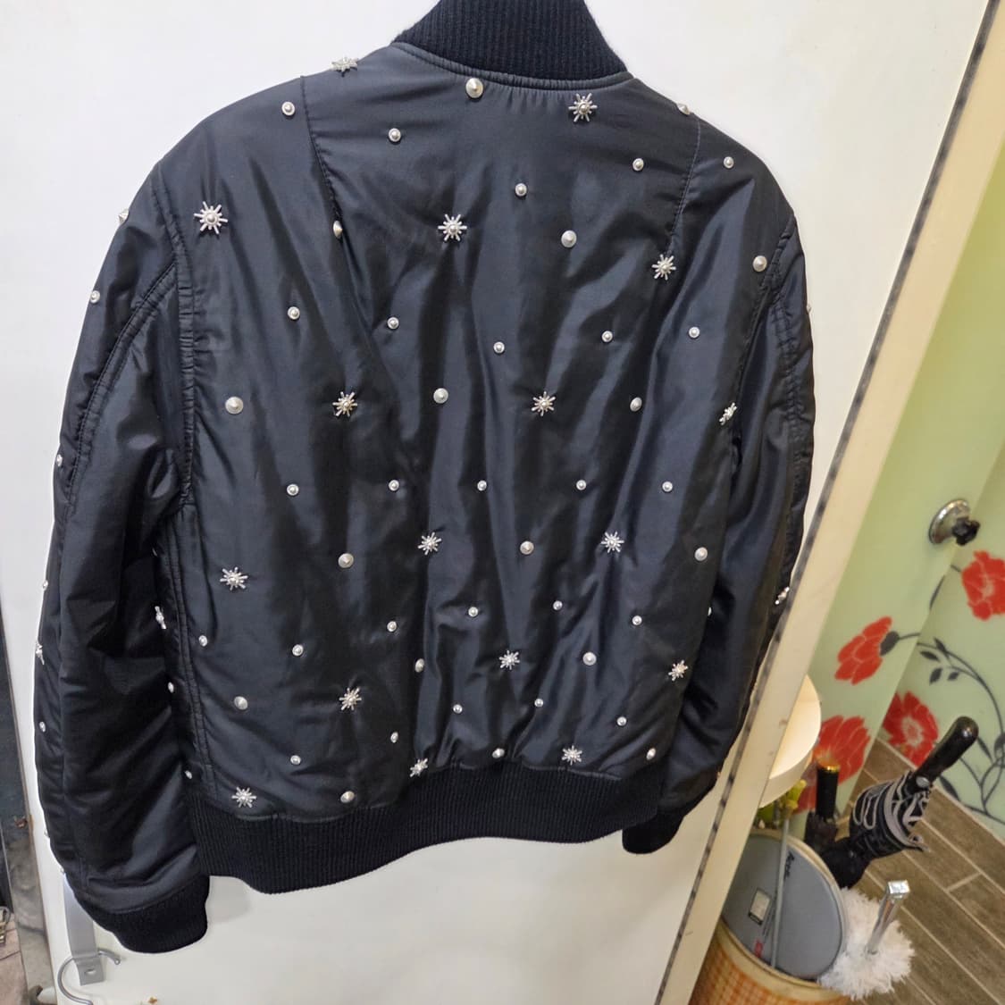 산드로 스터드 크롭 봄버 상품이미지5