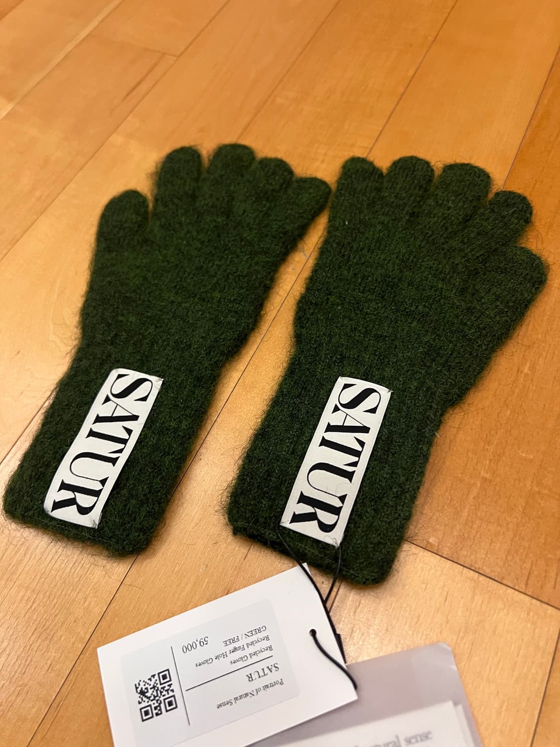 Satur 핑거홀 장갑 그린 상품이미지1