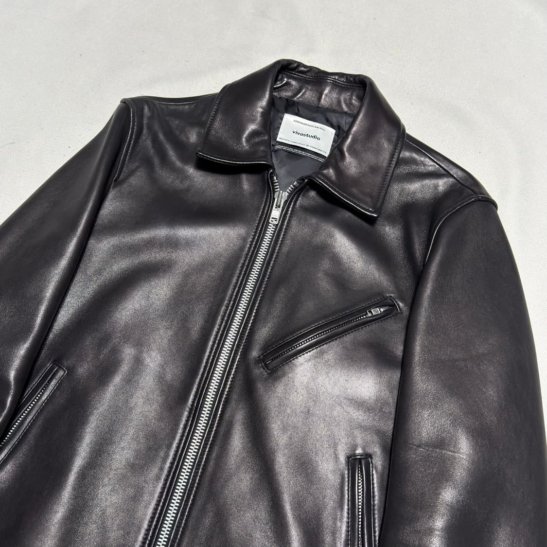 M 비바스튜디오 싱글 라이더 레더 자켓 상품이미지1