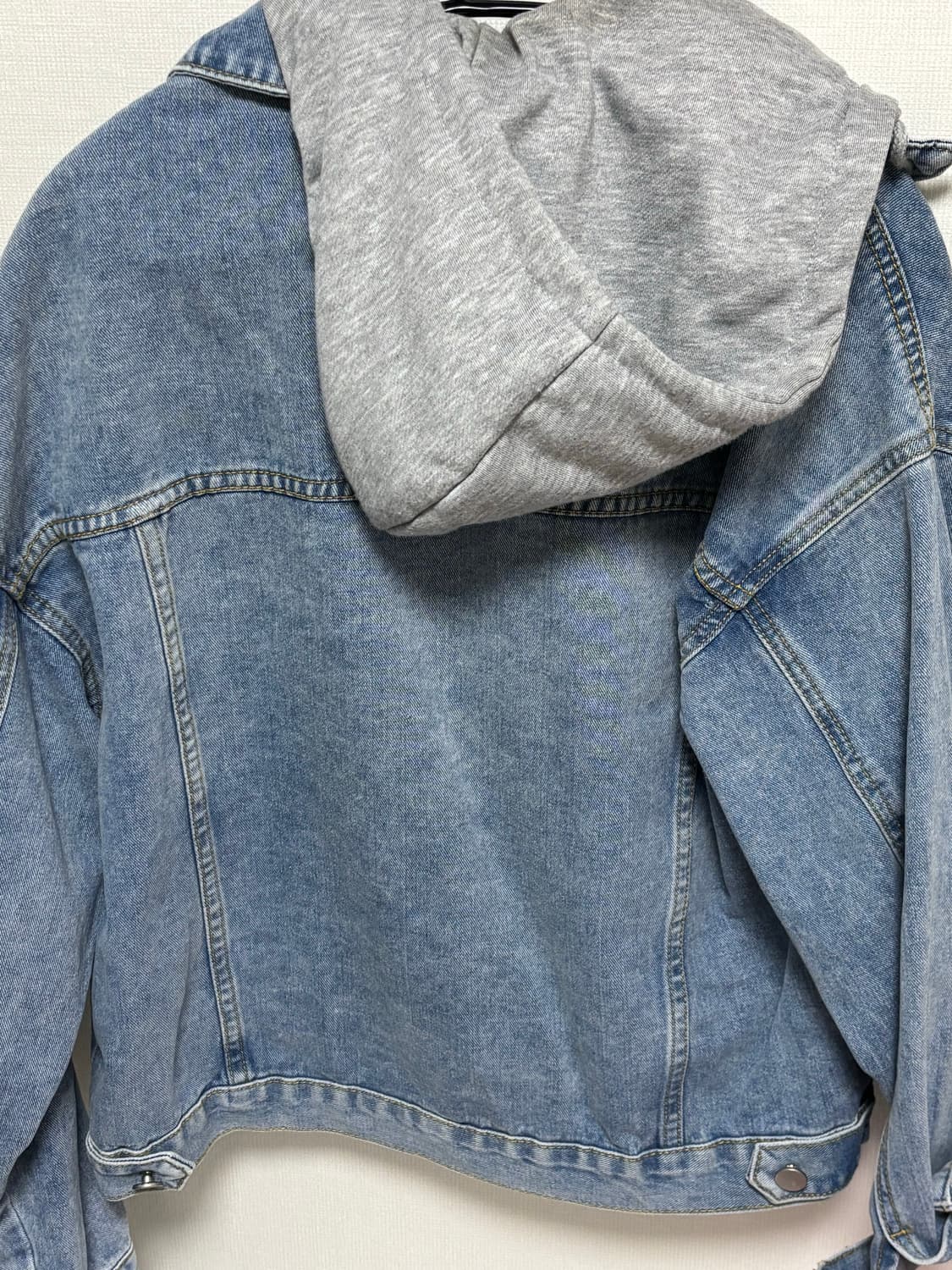 웨스트 우드 오버핏 간절기 데님 청자켓 상품이미지3