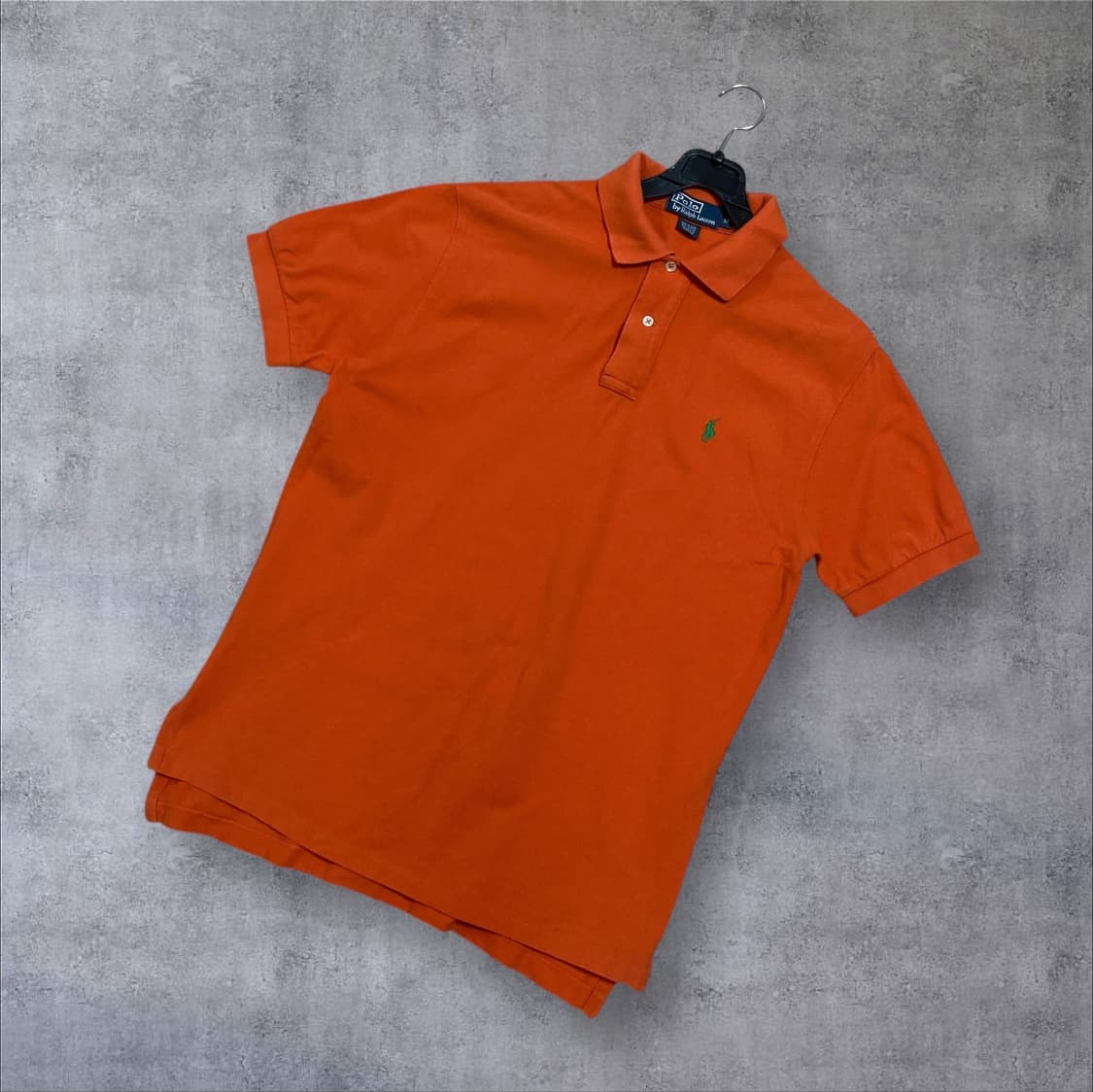폴로 랄프로렌 스몰 포니 로고 오렌지 카라 반팔티 상품이미지1
