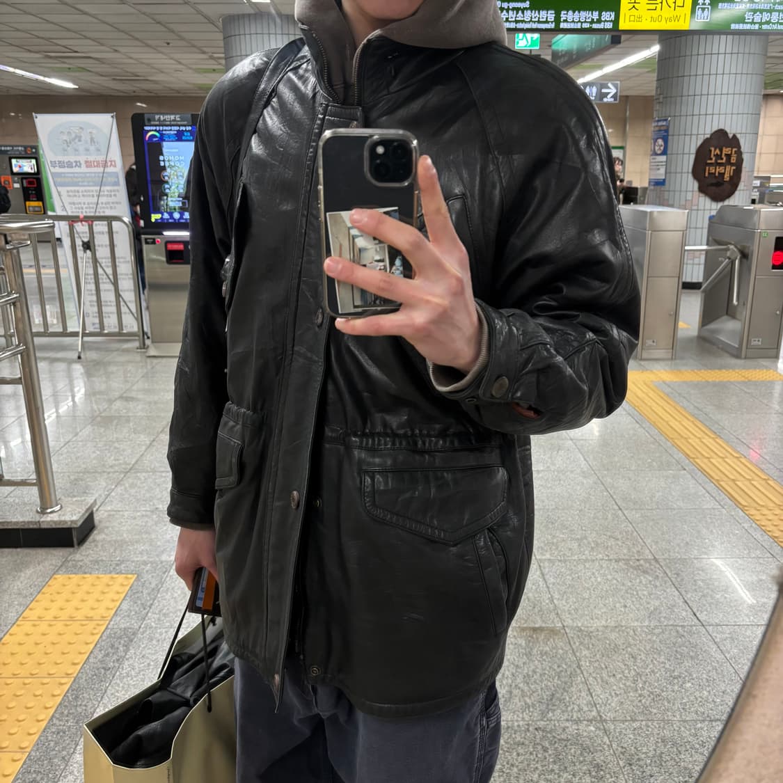 vtg lambskin field jacket 상품이미지3