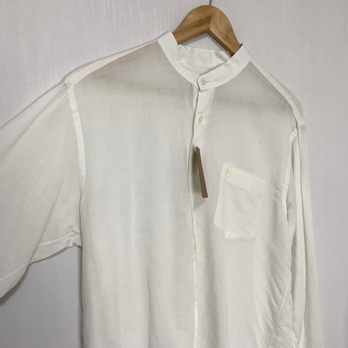 버버리 런던 T.K. 아이보리 노카라 차이나카라 베이직 남성 셔츠 상품이미지3