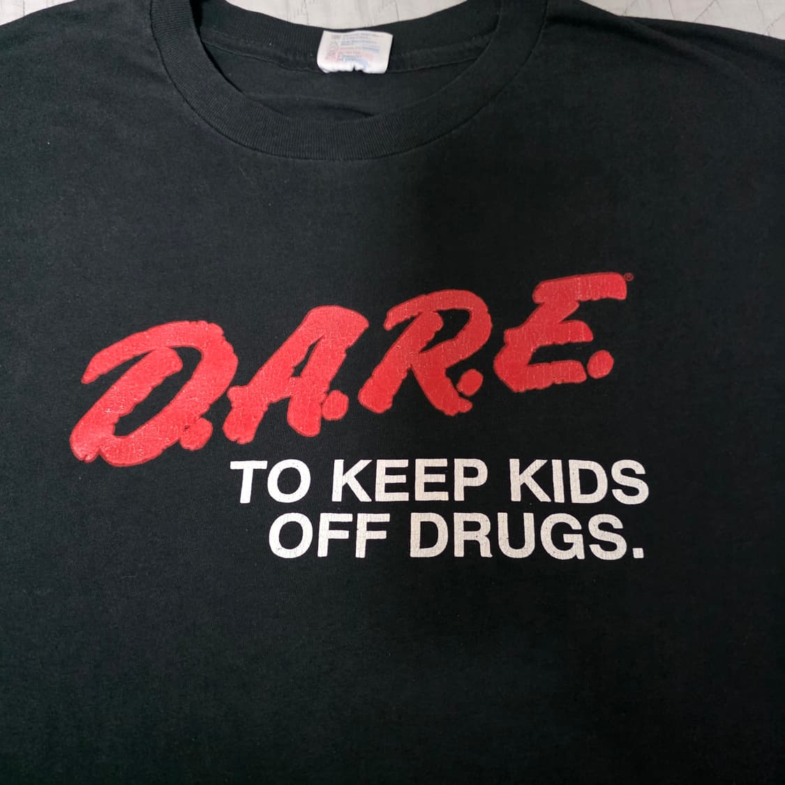 [XL] 90s 빈티지 DARE 티셔츠 블랙 ver.헤인즈 1 상품이미지2