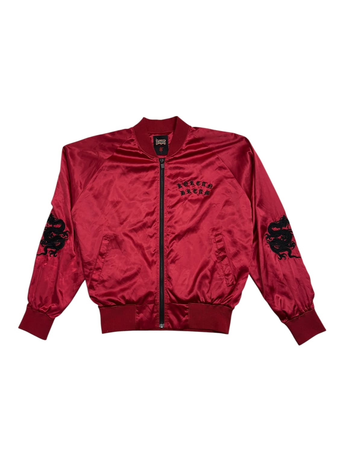 에잇세컨즈 지드래곤 용 자수 스카쟌 자켓 버건디 상품이미지2