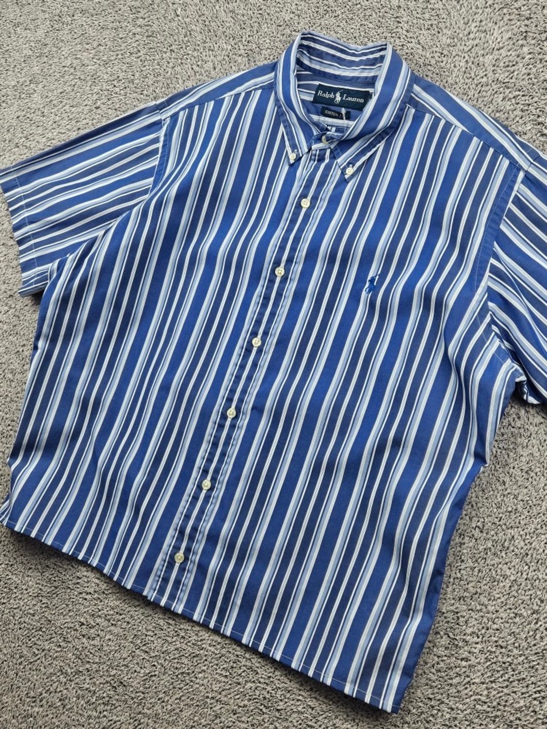 폴로랄프로렌 스트라이프 반팔 셔츠 크롭커스텀 ( XL ) / 11913 상품이미지4