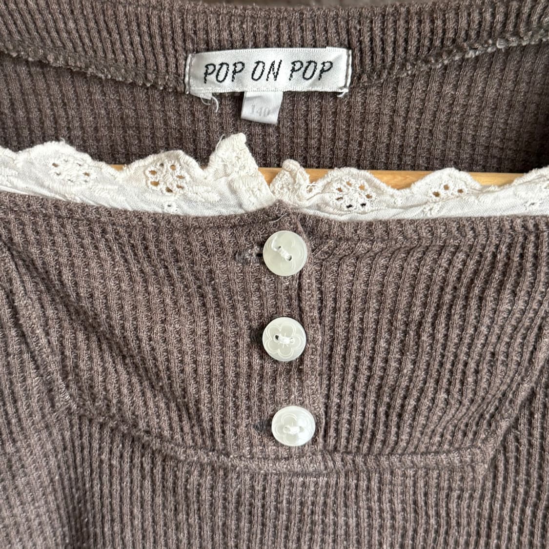 모닥불 브라운 레이스 티 상품이미지4