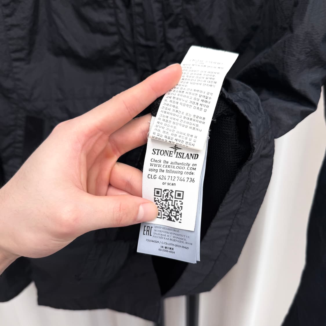 [백화점판 / M] 스톤아일랜드 나일론 메탈 자켓 블랙 상품이미지4