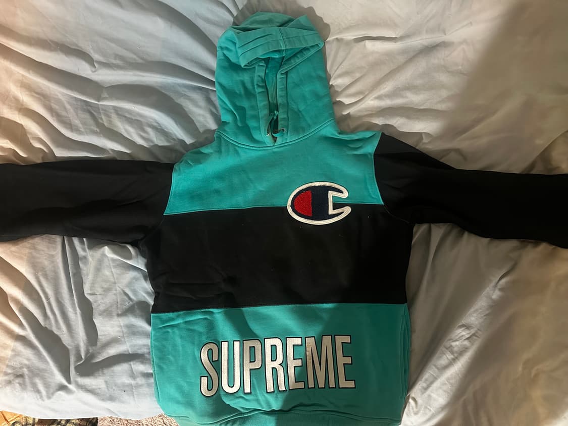 [M] 슈프림x챔피온 14시즌 후드 Teal(민트) 상품이미지1