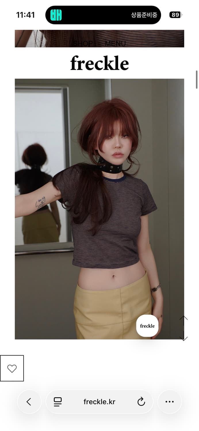 프레클 레더 초커 블랙 상품이미지1