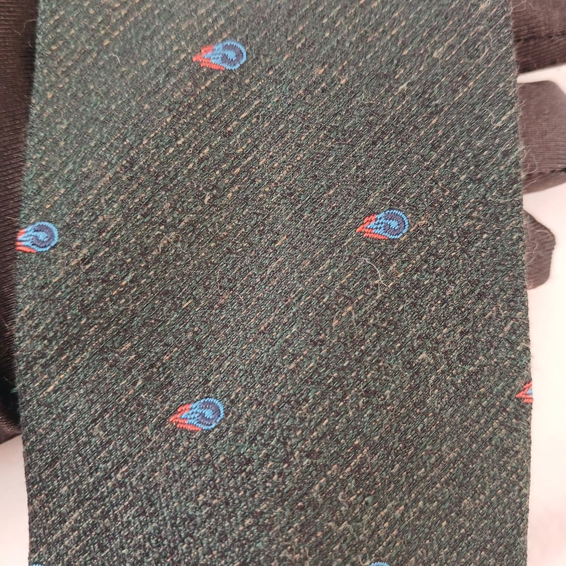 커스텀멜로우 실크 다크그린 텍스처 넥타이 7.8cm A+등급 A19066 상품이미지5