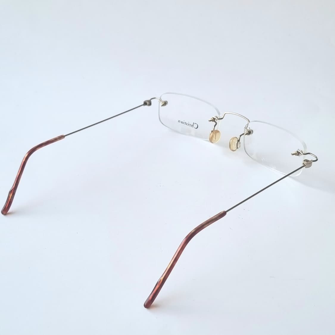 데드스탁 스퀘어 디자인 심플한 무테 안경테565 상품이미지6