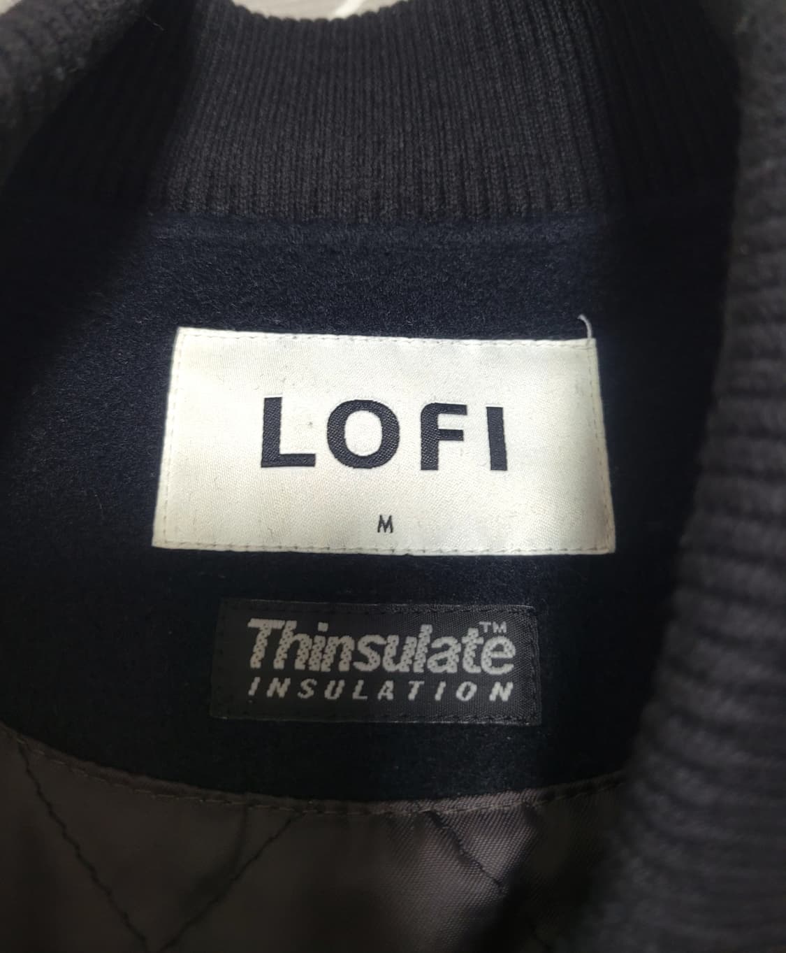 로파이 램스킨 배색 울 스타디움 자켓 M 상품이미지7