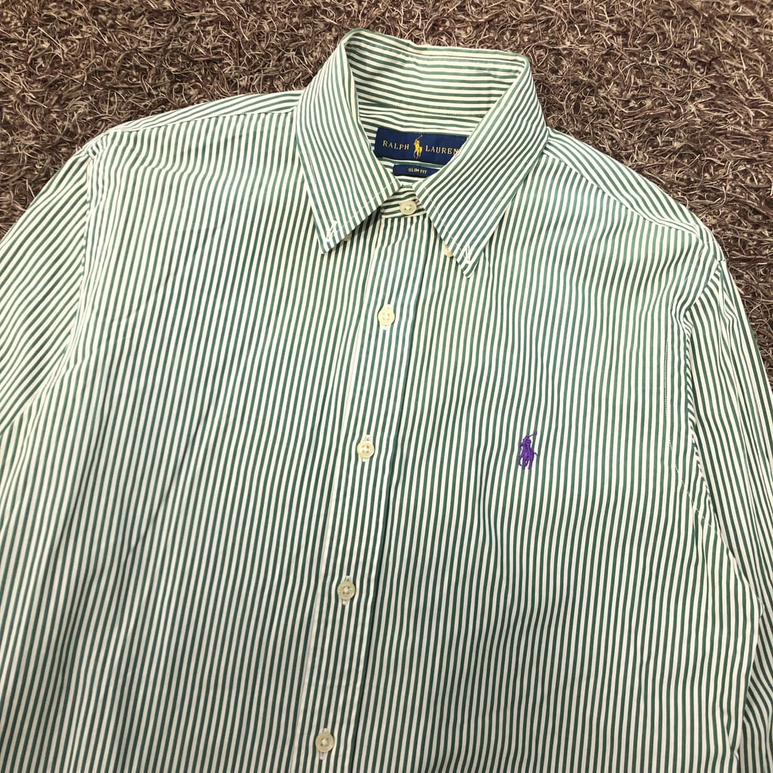 폴로 랄프로렌 스트라이프 그린 셔츠 상품이미지2